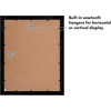 image:imageAmericanflat 11x14 Picture Frame with ShatterResistant Glass  Use as 5x7 Frame with Mat or Display 11x14 Photo Without Mat  Signature Collection  Picture Frames for Wall Display  Black  Shatterresistant glass hangs vertical or horizontal sawtooth hangers included use with or without matBlack