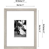 image:imageAmericanflat 11x14 Picture Frame with ShatterResistant Glass  Use as 5x7 Frame with Mat or Display 11x14 Photo Without Mat  Signature Collection  Picture Frames for Wall Display  Black  Shatterresistant glass hangs vertical or horizontal sawtooth hangers included use with or without matDriftwood