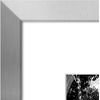 image:imageAmericanflat 11x14 Picture Frame with ShatterResistant Glass  Use as 5x7 Frame with Mat or Display 11x14 Photo Without Mat  Signature Collection  Picture Frames for Wall Display  Black  Shatterresistant glass hangs vertical or horizontal sawtooth hangers included use with or without matSilver
