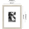 image:imageAmericanflat 11x14 Picture Frame with ShatterResistant Glass  Use as 5x7 Frame with Mat or Display 11x14 Photo Without Mat  Signature Collection  Picture Frames for Wall Display  Black  Shatterresistant glass hangs vertical or horizontal sawtooth hangers included use with or without matLight Wood