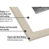image:imageAmericanflat 11x14 Picture Frame with ShatterResistant Glass  Use as 5x7 Frame with Mat or Display 11x14 Photo Without Mat  Signature Collection  Picture Frames for Wall Display  Black  Shatterresistant glass hangs vertical or horizontal sawtooth hangers included use with or without matLight Wood