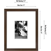 image:imageAmericanflat 11x14 Picture Frame with ShatterResistant Glass  Use as 5x7 Frame with Mat or Display 11x14 Photo Without Mat  Signature Collection  Picture Frames for Wall Display  Black  Shatterresistant glass hangs vertical or horizontal sawtooth hangers included use with or without matWalnut