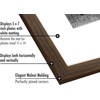 image:imageAmericanflat 11x14 Picture Frame with ShatterResistant Glass  Use as 5x7 Frame with Mat or Display 11x14 Photo Without Mat  Signature Collection  Picture Frames for Wall Display  Black  Shatterresistant glass hangs vertical or horizontal sawtooth hangers included use with or without matWalnut