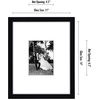 image:imageAmericanflat 11x14 Picture Frame with ShatterResistant Glass  Use as 5x7 Frame with Mat or Display 11x14 Photo Without Mat  Signature Collection  Picture Frames for Wall Display  Black  Shatterresistant glass hangs vertical or horizontal sawtooth hangers included use with or without matBlack