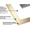 image:imageAmericanflat 11x14 Picture Frame with ShatterResistant Glass  Use as 5x7 Frame with Mat or Display 11x14 Photo Without Mat  Signature Collection  Picture Frames for Wall Display  Black  Shatterresistant glass hangs vertical or horizontal sawtooth hangers included use with or without matGold