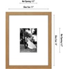 image:imageAmericanflat 11x14 Picture Frame with ShatterResistant Glass  Use as 5x7 Frame with Mat or Display 11x14 Photo Without Mat  Signature Collection  Picture Frames for Wall Display  Black  Shatterresistant glass hangs vertical or horizontal sawtooth hangers included use with or without matDark Oak