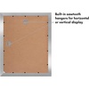 image:imageAmericanflat 11x14 Picture Frame with ShatterResistant Glass  Use as 5x7 Frame with Mat or Display 11x14 Photo Without Mat  Signature Collection  Picture Frames for Wall Display  Black  Shatterresistant glass hangs vertical or horizontal sawtooth hangers included use with or without matSilver
