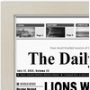 image:imageAmericanflat 11x22 Newspaper Frame with Polished Plexiglass  Display for Assorted Media Articles  Signature Collection  Modern Picture Frame for Wall Display  BlackLight Wood
