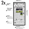 image:imageAmericanflat 11x22 Newspaper Frame with Polished Plexiglass  Display for Assorted Media Articles  Signature Collection  Modern Picture Frame for Wall Display  BlackBlack