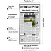 image:imageAmericanflat 11x22 Newspaper Frame with Polished Plexiglass  Display for Assorted Media Articles  Signature Collection  Modern Picture Frame for Wall Display  BlackSilver