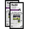 image:imageAmericanflat 11x22 Newspaper Frame with Polished Plexiglass  Display for Assorted Media Articles  Signature Collection  Modern Picture Frame for Wall Display  BlackBlack