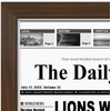 image:imageAmericanflat 11x22 Newspaper Frame with Polished Plexiglass  Display for Assorted Media Articles  Signature Collection  Modern Picture Frame for Wall Display  BlackWalnut