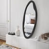 image:imageAmericanflat 11x23 Oval Mirror  Hanging Mirrors with Aluminum Frame  Modern Mirror for Bathroom Bedroom Living Room  Mirrors for Wall Display and Home Decor  BlackBlack