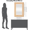 image:imageAmericanflat 11x23 Oval Mirror  Hanging Mirrors with Aluminum Frame  Modern Mirror for Bathroom Bedroom Living Room  Mirrors for Wall Display and Home Decor  BlackNatural Oak
