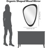 image:imageAmericanflat 11x23 Oval Mirror  Hanging Mirrors with Aluminum Frame  Modern Mirror for Bathroom Bedroom Living Room  Mirrors for Wall Display and Home Decor  BlackBlack Sycamore