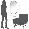 image:imageAmericanflat 11x23 Oval Mirror  Hanging Mirrors with Aluminum Frame  Modern Mirror for Bathroom Bedroom Living Room  Mirrors for Wall Display and Home Decor  BlackBlack