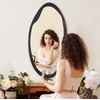 image:imageAmericanflat 11x23 Oval Mirror  Hanging Mirrors with Aluminum Frame  Modern Mirror for Bathroom Bedroom Living Room  Mirrors for Wall Display and Home Decor  BlackBlack