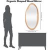 image:imageAmericanflat 11x23 Oval Mirror  Hanging Mirrors with Aluminum Frame  Modern Mirror for Bathroom Bedroom Living Room  Mirrors for Wall Display and Home Decor  BlackNatural Oak