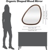 image:imageAmericanflat 11x23 Oval Mirror  Hanging Mirrors with Aluminum Frame  Modern Mirror for Bathroom Bedroom Living Room  Mirrors for Wall Display and Home Decor  BlackBrown Sycamore