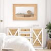 image:imageAmericanflat 11x23 Oval Mirror  Hanging Mirrors with Aluminum Frame  Modern Mirror for Bathroom Bedroom Living Room  Mirrors for Wall Display and Home Decor  BlackNatural Oak