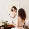 image:imageAmericanflat 11x23 Oval Mirror  Hanging Mirrors with Aluminum Frame  Modern Mirror for Bathroom Bedroom Living Room  Mirrors for Wall Display and Home Decor  BlackBrushed White