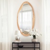 image:imageAmericanflat 11x23 Oval Mirror  Hanging Mirrors with Aluminum Frame  Modern Mirror for Bathroom Bedroom Living Room  Mirrors for Wall Display and Home Decor  BlackNatural Oak