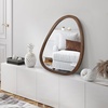 image:imageAmericanflat 11x23 Oval Mirror  Hanging Mirrors with Aluminum Frame  Modern Mirror for Bathroom Bedroom Living Room  Mirrors for Wall Display and Home Decor  BlackBrown Sycamore