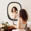 image:imageAmericanflat 11x23 Oval Mirror  Hanging Mirrors with Aluminum Frame  Modern Mirror for Bathroom Bedroom Living Room  Mirrors for Wall Display and Home Decor  BlackBlack Sycamore