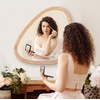 image:imageAmericanflat 11x23 Oval Mirror  Hanging Mirrors with Aluminum Frame  Modern Mirror for Bathroom Bedroom Living Room  Mirrors for Wall Display and Home Decor  BlackNatural
