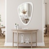 image:imageAmericanflat 11x23 Oval Mirror  Hanging Mirrors with Aluminum Frame  Modern Mirror for Bathroom Bedroom Living Room  Mirrors for Wall Display and Home Decor  BlackBrushed White