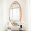image:imageAmericanflat 11x23 Oval Mirror  Hanging Mirrors with Aluminum Frame  Modern Mirror for Bathroom Bedroom Living Room  Mirrors for Wall Display and Home Decor  BlackNatural Oak