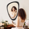 image:imageAmericanflat 11x23 Oval Mirror  Hanging Mirrors with Aluminum Frame  Modern Mirror for Bathroom Bedroom Living Room  Mirrors for Wall Display and Home Decor  BlackBlack Sycamore