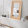 image:imageAmericanflat 11x23 Oval Mirror  Hanging Mirrors with Aluminum Frame  Modern Mirror for Bathroom Bedroom Living Room  Mirrors for Wall Display and Home Decor  BlackNatural Oak