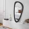 image:imageAmericanflat 11x23 Oval Mirror  Hanging Mirrors with Aluminum Frame  Modern Mirror for Bathroom Bedroom Living Room  Mirrors for Wall Display and Home Decor  BlackBlack Sycamore