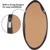 image:imageAmericanflat 11x23 Oval Mirror  Hanging Mirrors with Aluminum Frame  Modern Mirror for Bathroom Bedroom Living Room  Mirrors for Wall Display and Home Decor  BlackBlack