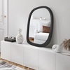 image:imageAmericanflat 11x23 Oval Mirror  Hanging Mirrors with Aluminum Frame  Modern Mirror for Bathroom Bedroom Living Room  Mirrors for Wall Display and Home Decor  BlackBlack Sycamore