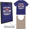 image:imageAmericanflat 135x135 TShirt Frame  Black  Shatterresistant glass folding insert keeps shirts creasefree hanging hardware for jerseys tees and gearBlack