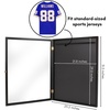 image:imageAmericanflat 135x135 TShirt Frame  Black  Shatterresistant glass folding insert keeps shirts creasefree hanging hardware for jerseys tees and gearBlack