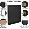 image:imageAmericanflat 135x135 TShirt Frame  Black  Shatterresistant glass folding insert keeps shirts creasefree hanging hardware for jerseys tees and gearBlack