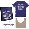 image:imageAmericanflat 135x135 TShirt Frame  Black  Shatterresistant glass folding insert keeps shirts creasefree hanging hardware for jerseys tees and gearBlack