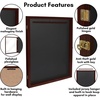 image:imageAmericanflat 135x135 TShirt Frame  Black  Shatterresistant glass folding insert keeps shirts creasefree hanging hardware for jerseys tees and gearMahogany