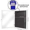 image:imageAmericanflat 135x135 TShirt Frame  Black  Shatterresistant glass folding insert keeps shirts creasefree hanging hardware for jerseys tees and gearWhite