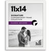 image:imageAmericanflat 14x20 Picture Frame with Polished Plexiglass  Signature Collection  GalleryStyle Frames Made of Engineered Wood  Photo Frame for Wall Display  Black  Polished plexiglass front hangs vertical or horizontal sawtooth hangers included fits photos posters and artWhite