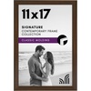 image:imageAmericanflat 14x20 Picture Frame with Polished Plexiglass  Signature Collection  GalleryStyle Frames Made of Engineered Wood  Photo Frame for Wall Display  Black  Polished plexiglass front hangs vertical or horizontal sawtooth hangers included fits photos posters and artWalnut