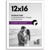 image:imageAmericanflat 14x20 Picture Frame with Polished Plexiglass  Signature Collection  GalleryStyle Frames Made of Engineered Wood  Photo Frame for Wall Display  Black  Polished plexiglass front hangs vertical or horizontal sawtooth hangers included fits photos posters and artWhite