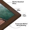image:imageAmericanflat 14x20 Picture Frame with Polished Plexiglass  Signature Collection  GalleryStyle Frames Made of Engineered Wood  Photo Frame for Wall Display  Black  Polished plexiglass front hangs vertical or horizontal sawtooth hangers included fits photos posters and artWalnut