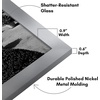 image:imageAmericanflat 14x20 Picture Frame with Polished Plexiglass  Signature Collection  GalleryStyle Frames Made of Engineered Wood  Photo Frame for Wall Display  Black  Polished plexiglass front hangs vertical or horizontal sawtooth hangers included fits photos posters and artSilver