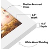 image:imageAmericanflat 14x20 Picture Frame with Polished Plexiglass  Signature Collection  GalleryStyle Frames Made of Engineered Wood  Photo Frame for Wall Display  Black  Polished plexiglass front hangs vertical or horizontal sawtooth hangers included fits photos posters and artWhite