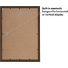 image:imageAmericanflat 14x20 Picture Frame with Polished Plexiglass  Signature Collection  GalleryStyle Frames Made of Engineered Wood  Photo Frame for Wall Display  Black  Polished plexiglass front hangs vertical or horizontal sawtooth hangers included fits photos posters and artWalnut