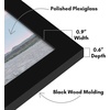 image:imageAmericanflat 14x20 Picture Frame with Polished Plexiglass  Signature Collection  GalleryStyle Frames Made of Engineered Wood  Photo Frame for Wall Display  Black  Polished plexiglass front hangs vertical or horizontal sawtooth hangers included fits photos posters and artBlack